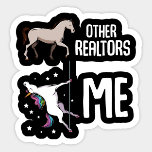 Realtor - Magical Unicorn Real Estate Agent Sticker